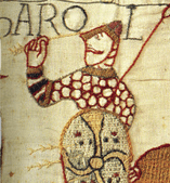 Figure 2: Possibly King Harold pulling an arrow out of his eye